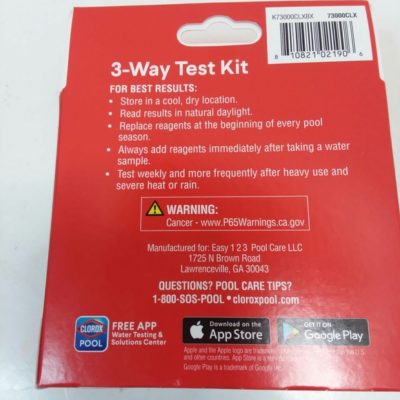 NEW CLOROX POOL & SPA 3-WAY TEST KIT - Picture 2 of 3